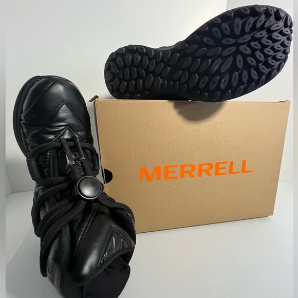 Merrell Cloud Puff Quick Lace Polar Waterproof Weightless Boots - Black sz 8.5US - Picture 10 of 13